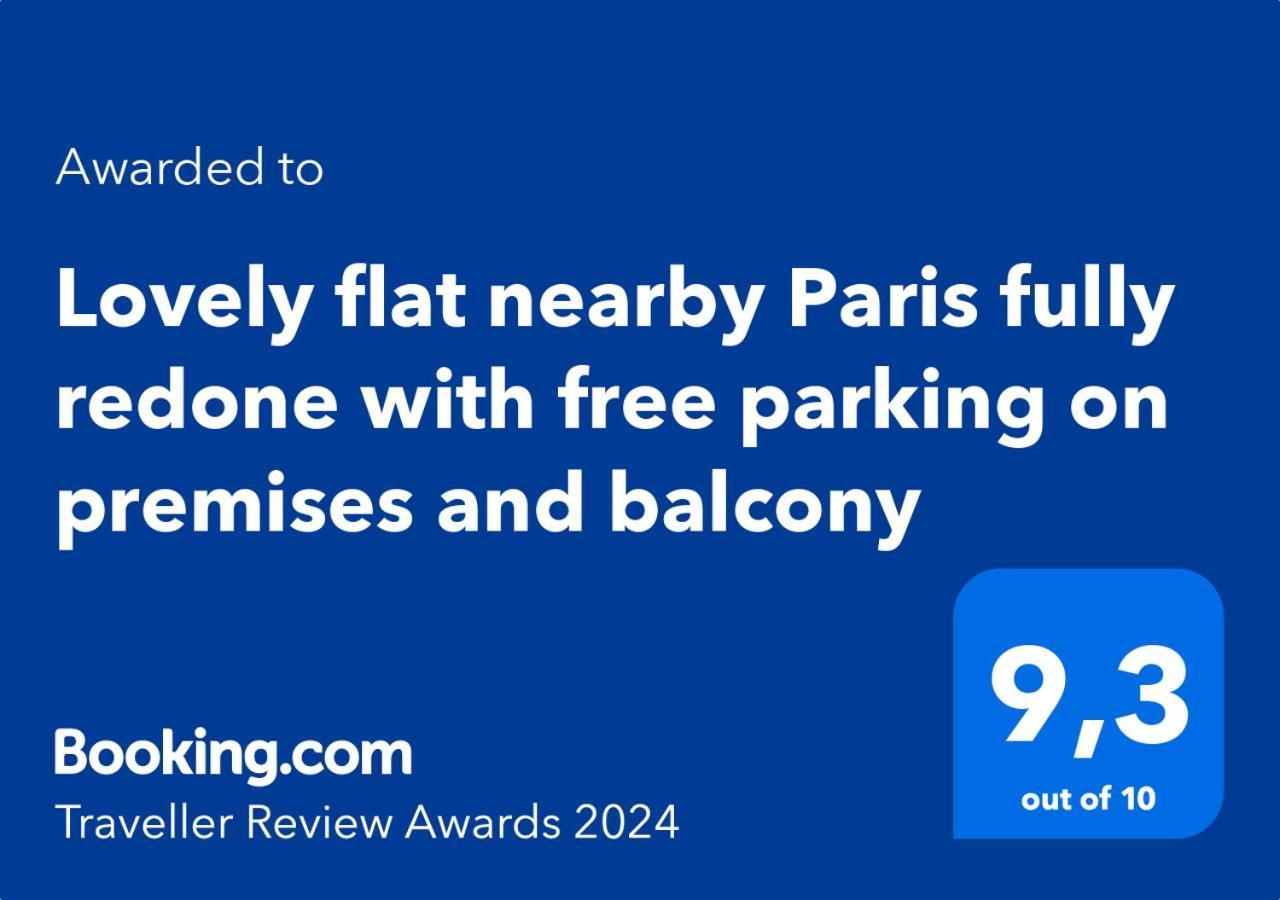 Lovely Flat Nearby Paris Fully Redone With Free Parking On Premises And Balcony